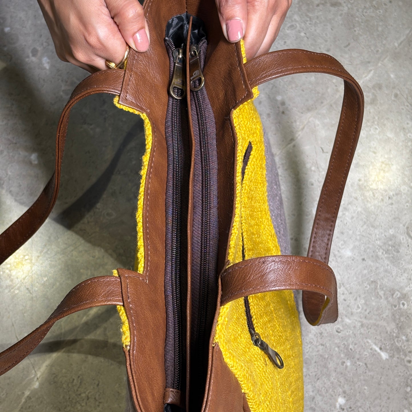 Yellow Geometry Mania Tote