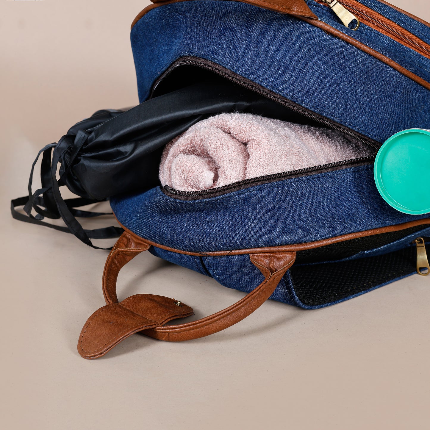 Racket Backpack-Hound tooth (Peach)