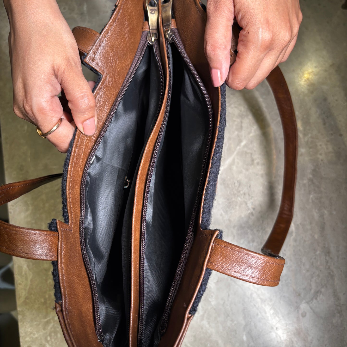 Black Geometry Mania Tote