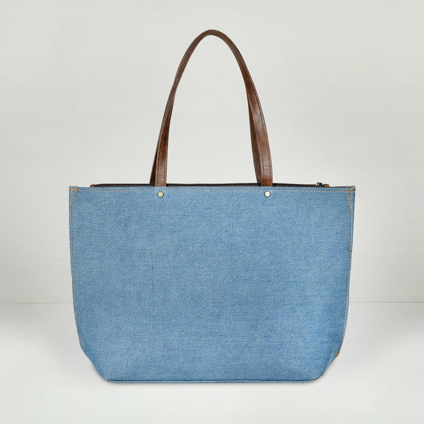 Classic Denim Tulip Tote Bag(With Glass case)