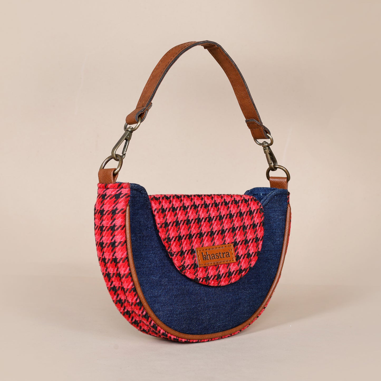 Crescent Denim Fusion Sling-Red