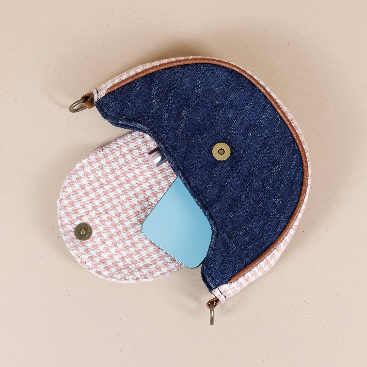 Crescent Denim Fusion Sling-hounds tooth(peach)