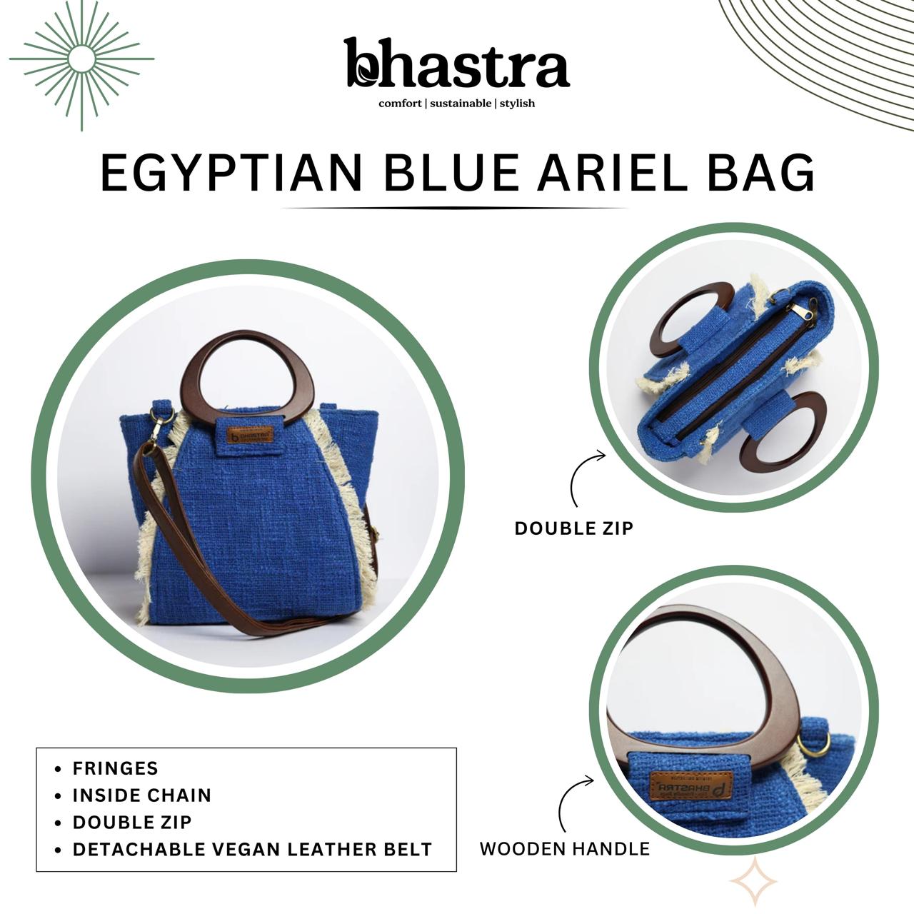 Egytian Blue Ariel Bag(Includes Ariel Bag and Vanity Pouch)