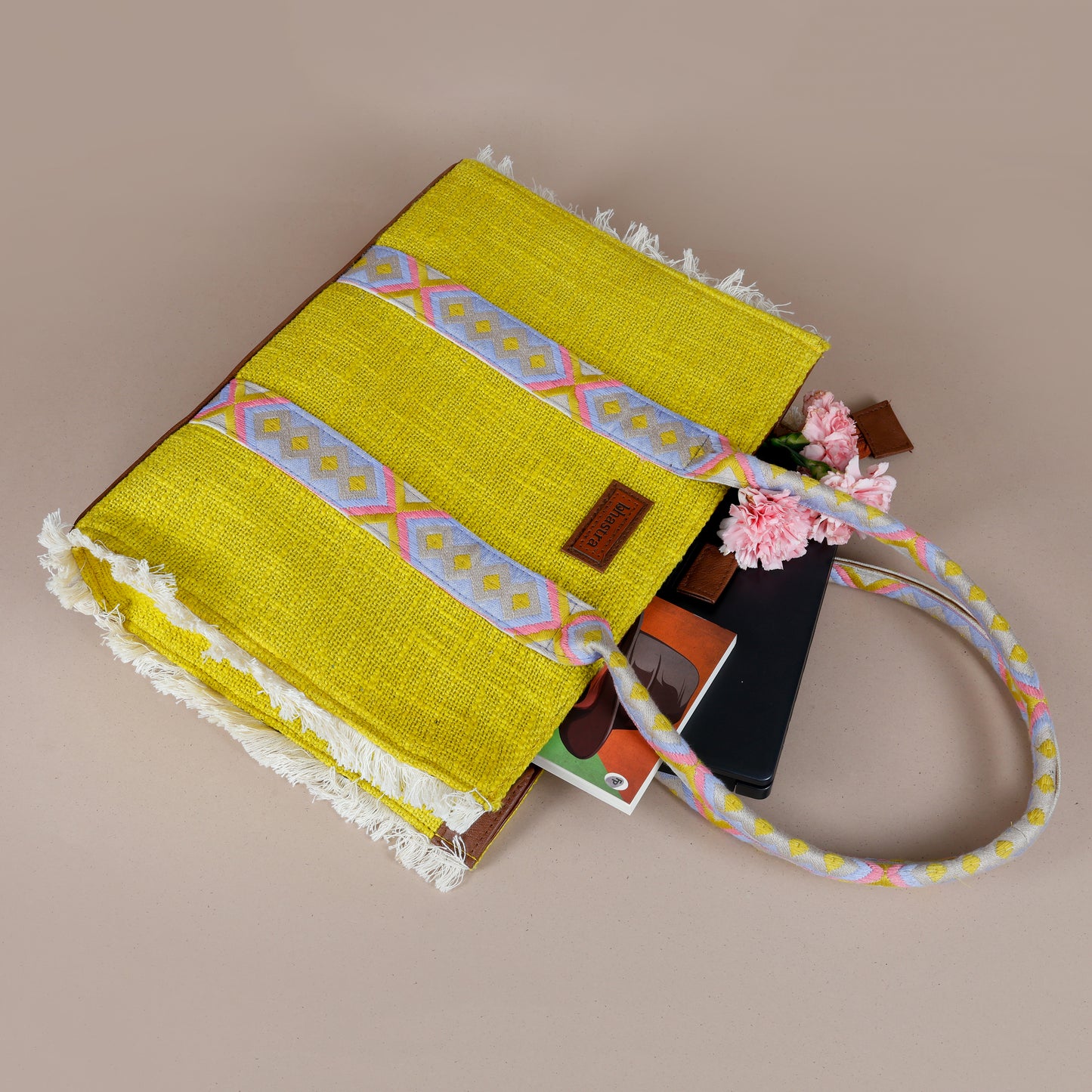 Lemoni Lenora Fringe Tote Bags with Laptop Compartment