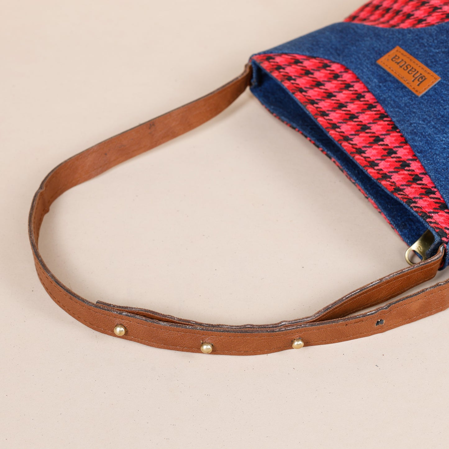 Not so small Denim fusion Sling -Red
