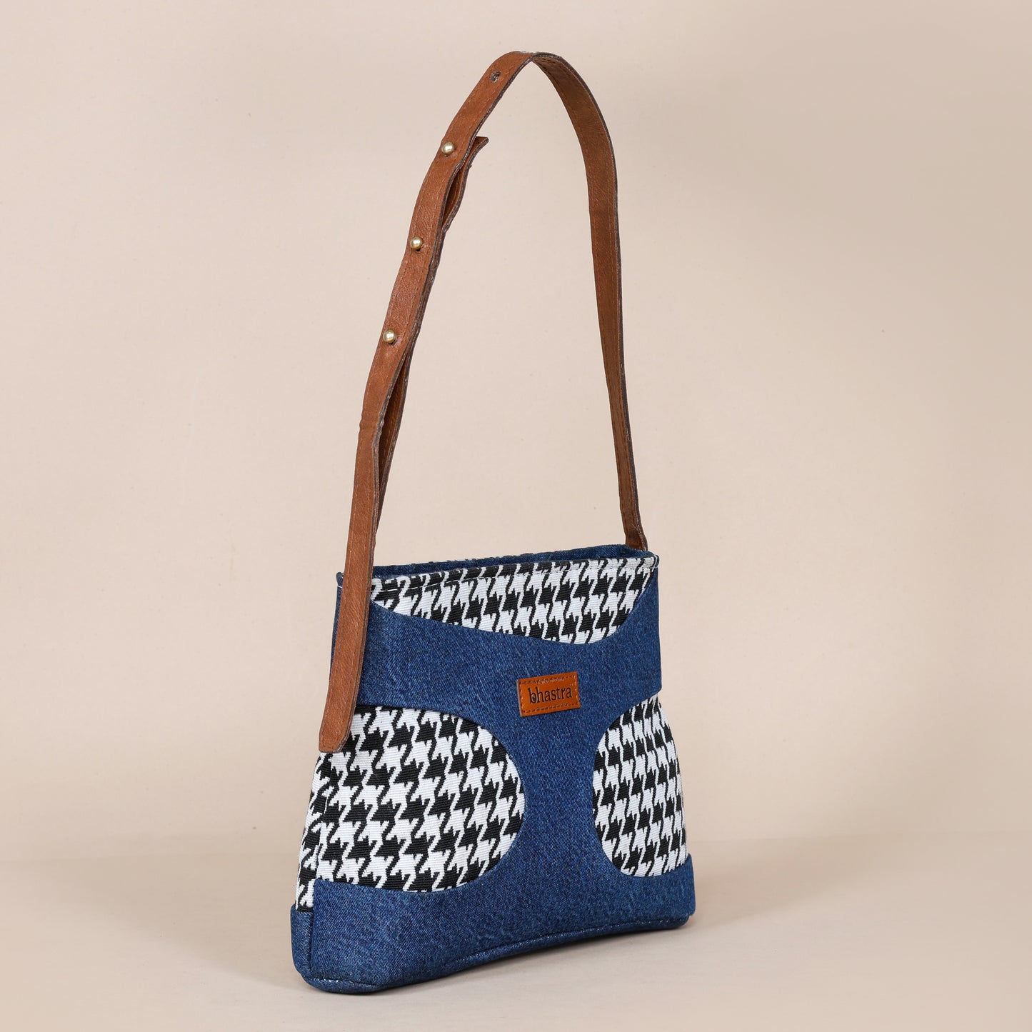 Not so small Denim fusion Sling -Houndtooth Black