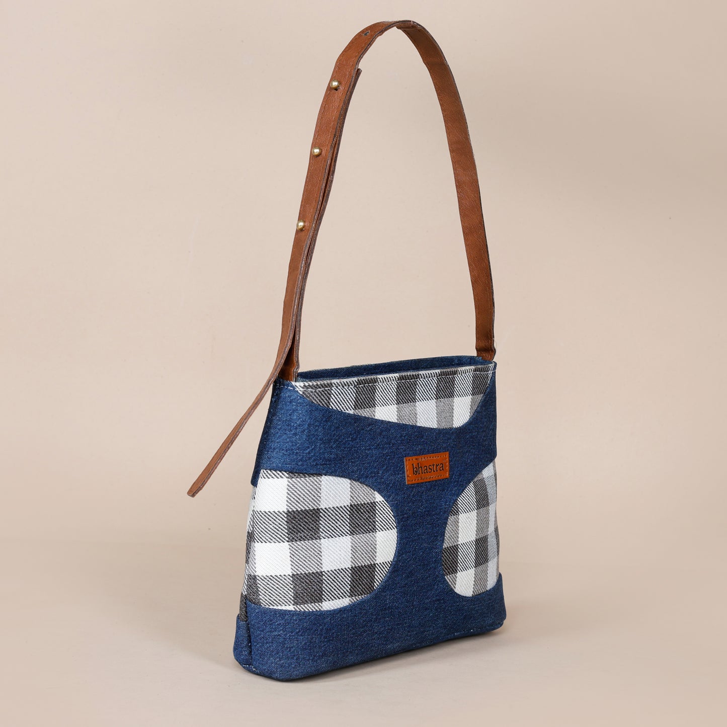 Not so small Denim fusion Sling -checks