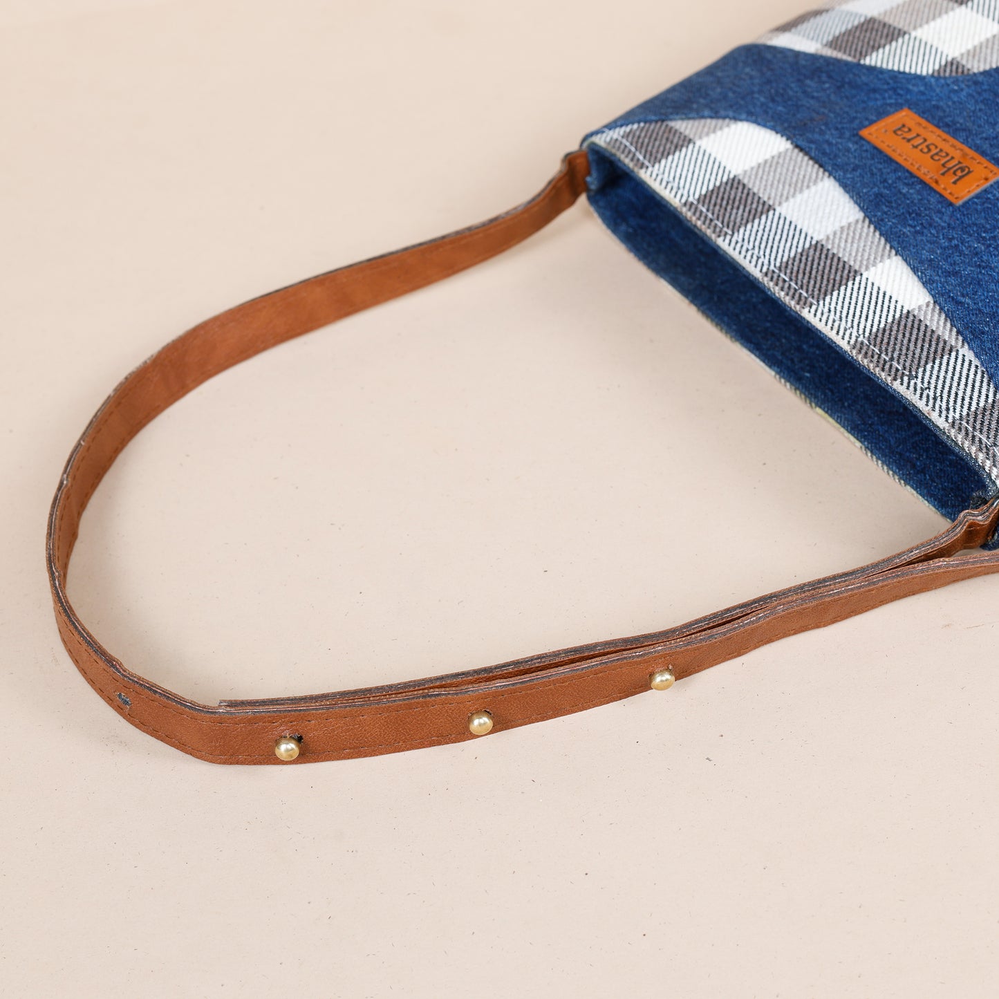 Not so small Denim fusion Sling -checks
