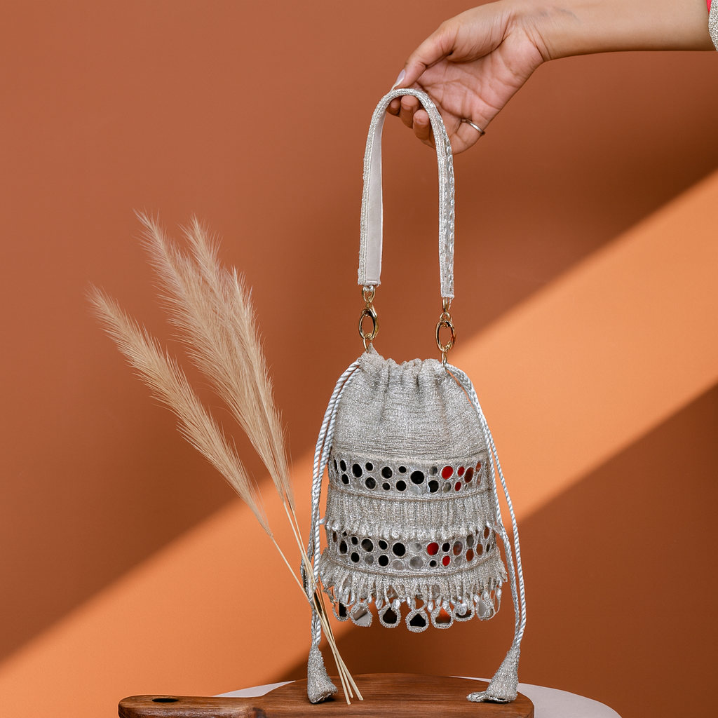 Silver Potli Bag