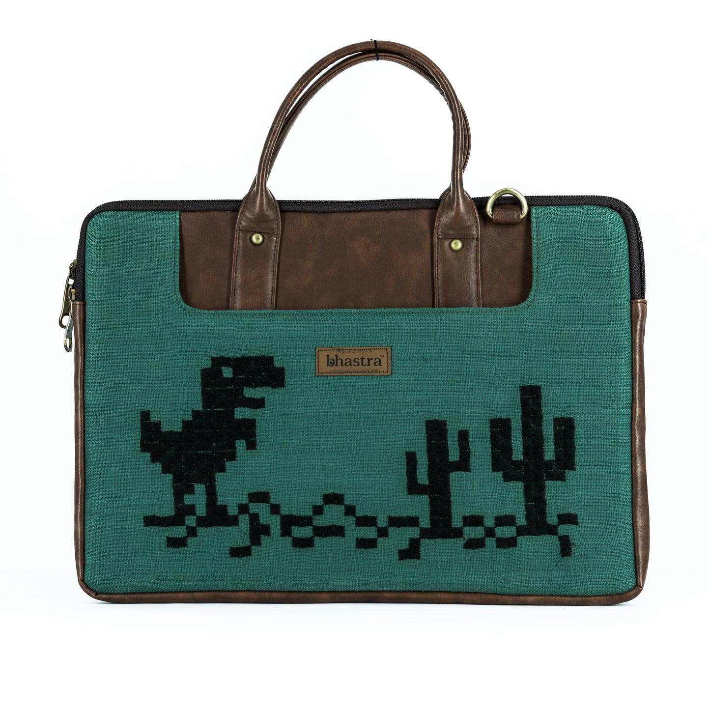 Green Dino laptop sleeve
