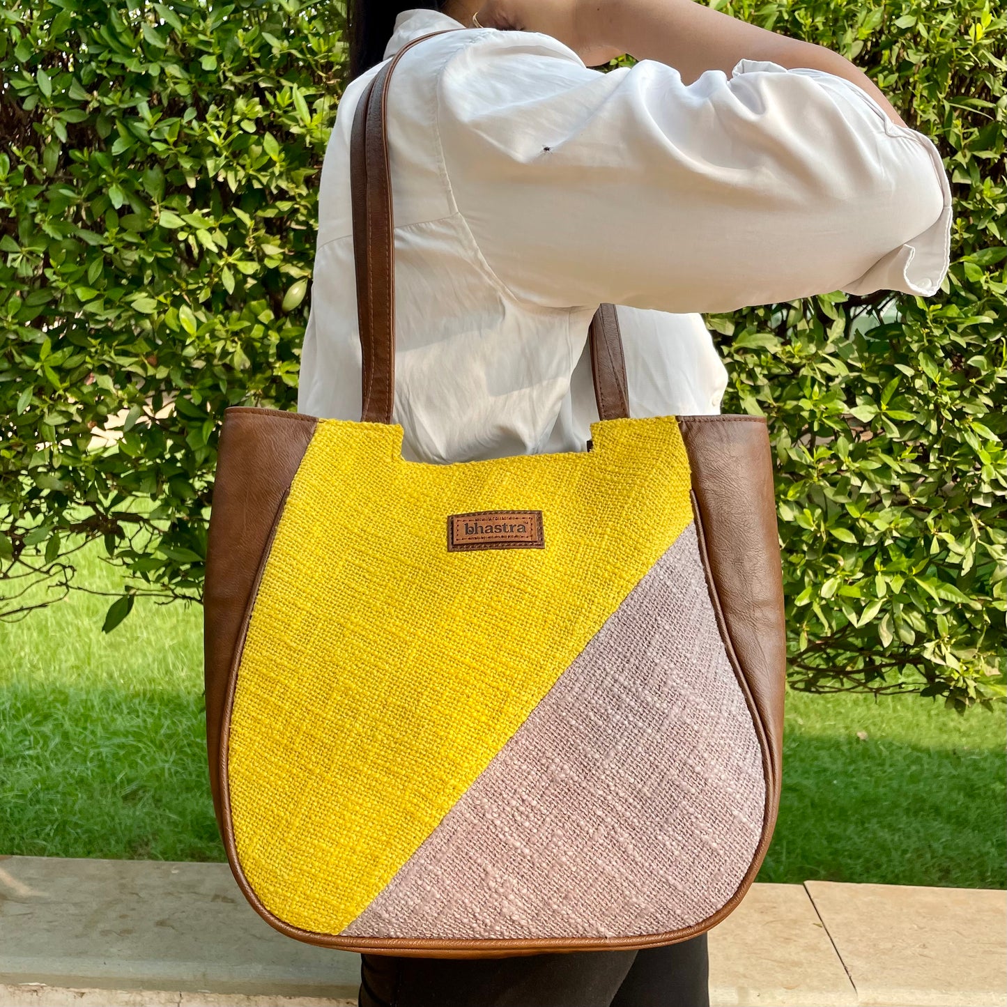 Yellow Geometry Mania Tote