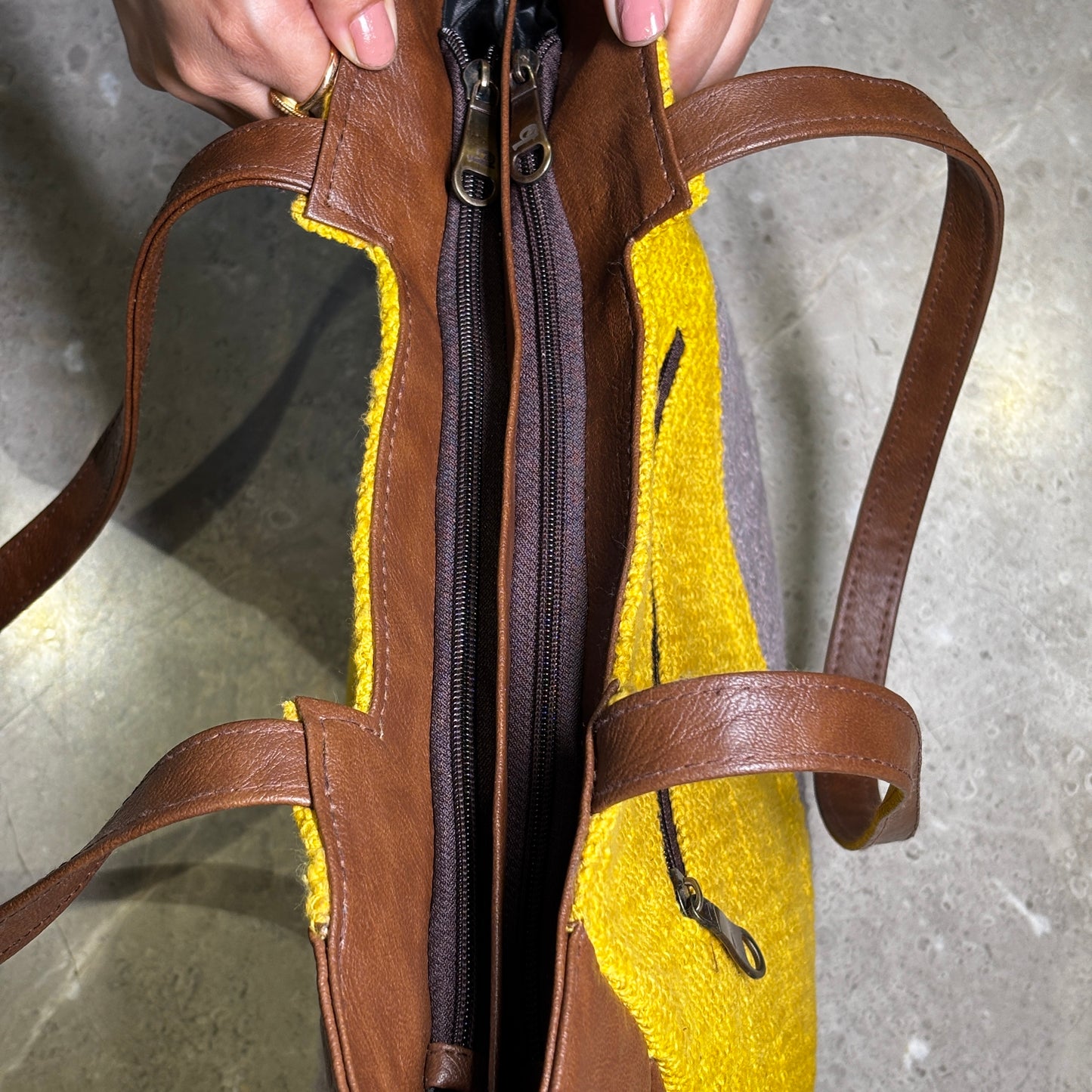 Yellow Geometry Mania Tote