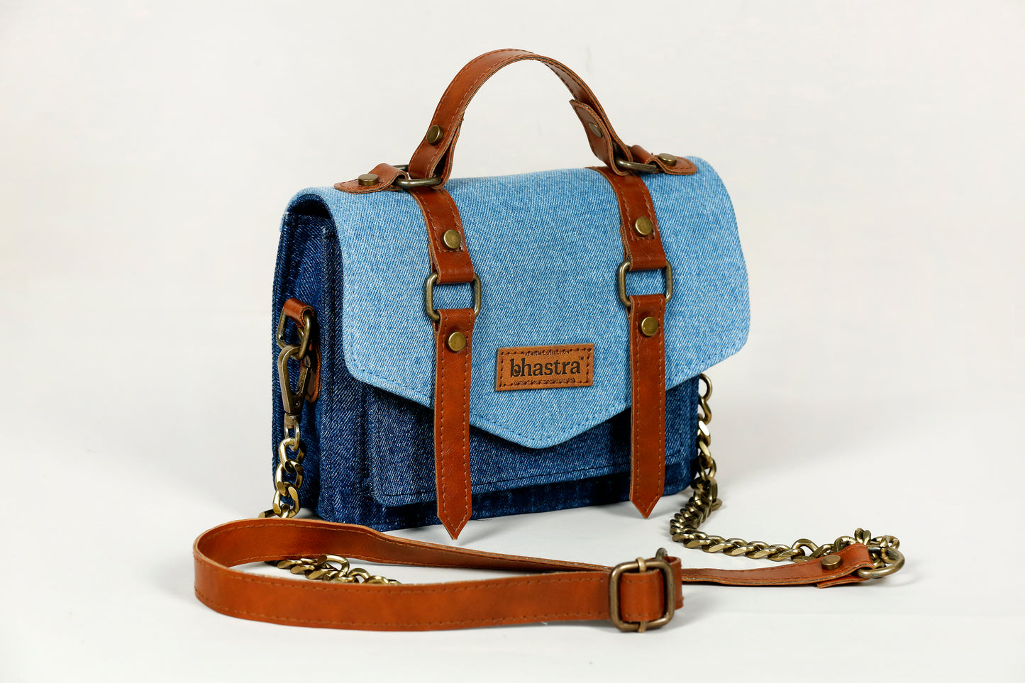 Classic Denim Trail Sling Bag( With Glass Case)
