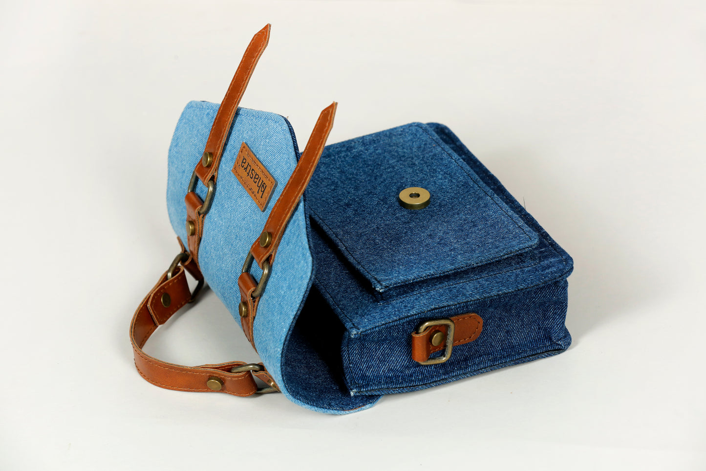Classic Denim Trail Sling Bag( With Glass Case)