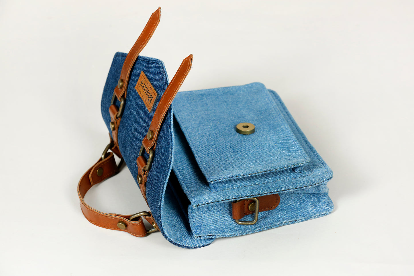 Deep Denim Trail Sling Bag( With Glass Case)