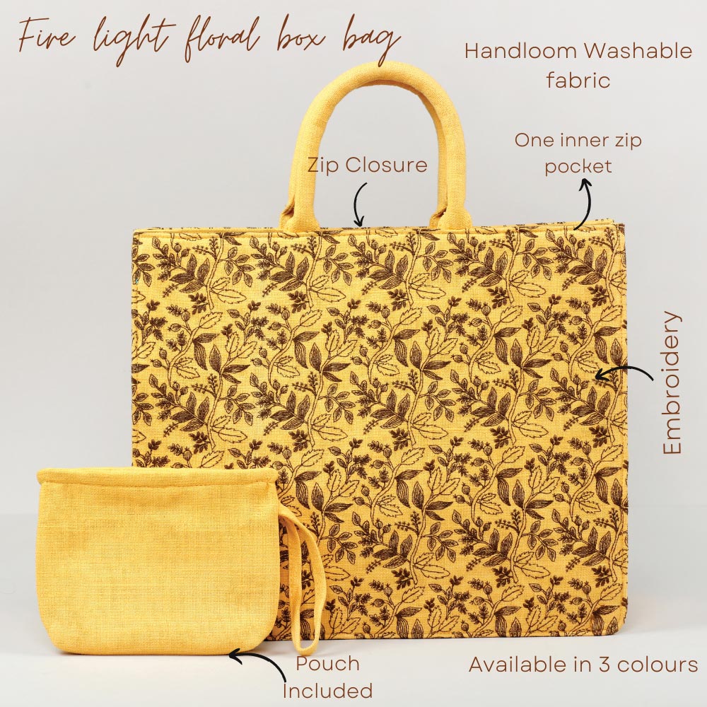 Fire Light Floral Large Box Bag