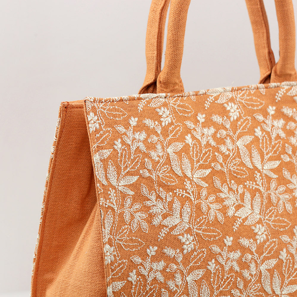 Coral Floral Medium Box Bag