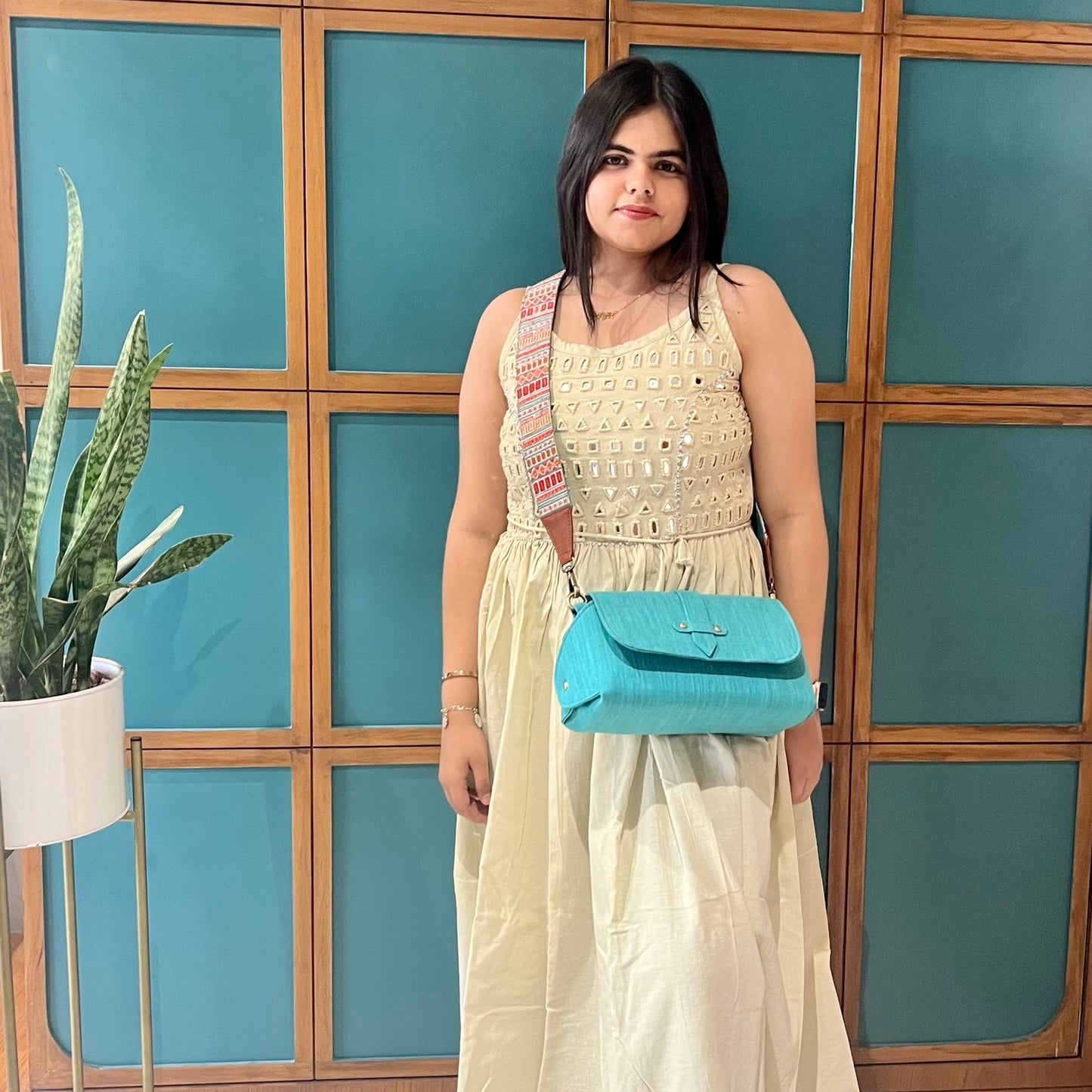 Teal Amaira Sling Bag