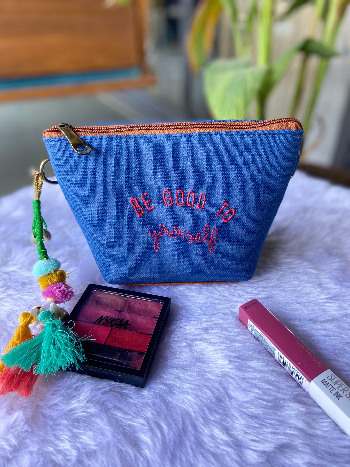 Be Good to Yourself-Royal Blue Vanity Pouch