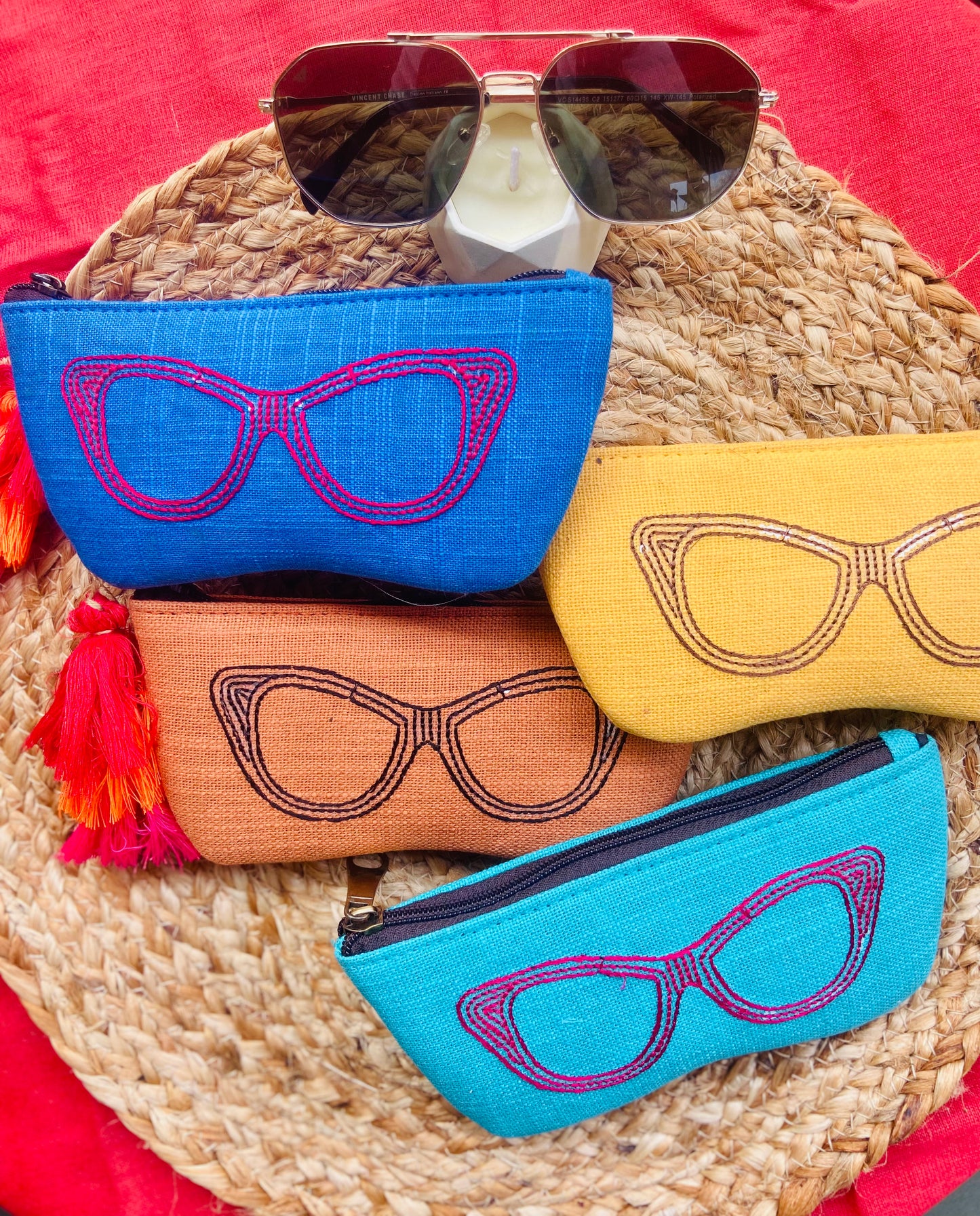 Rust Orange Nerd Sunglass case