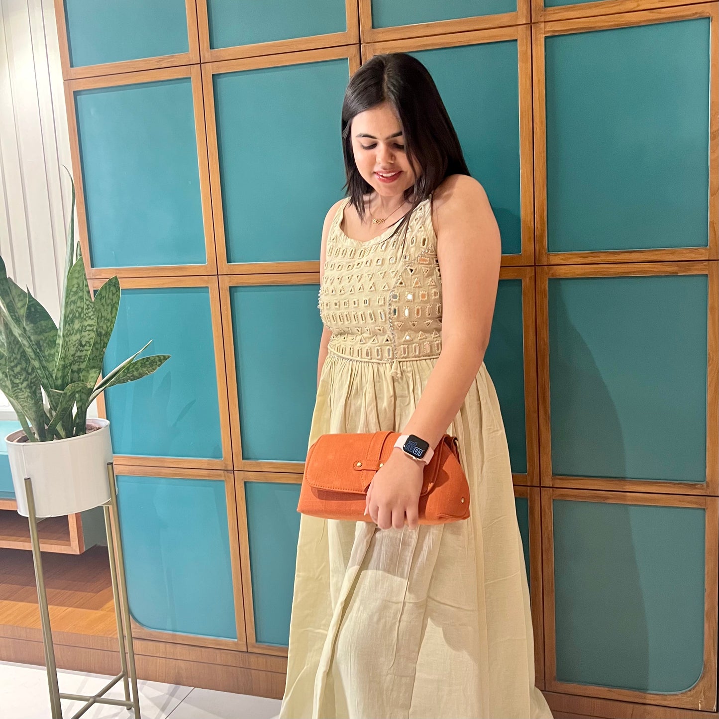 Rustic orange Amaira Sling Bag