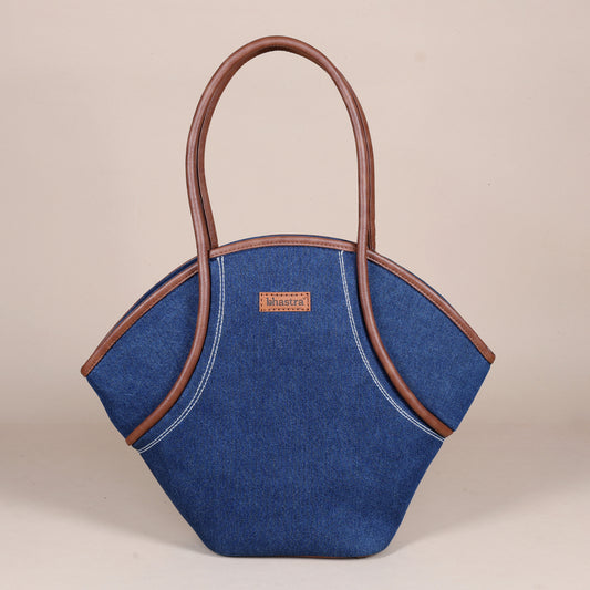 Vector tote bag-Deep Denim