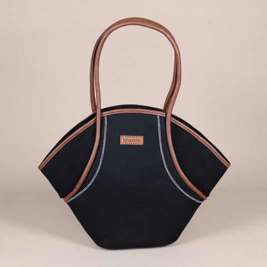 Vector tote bag-Black Denim