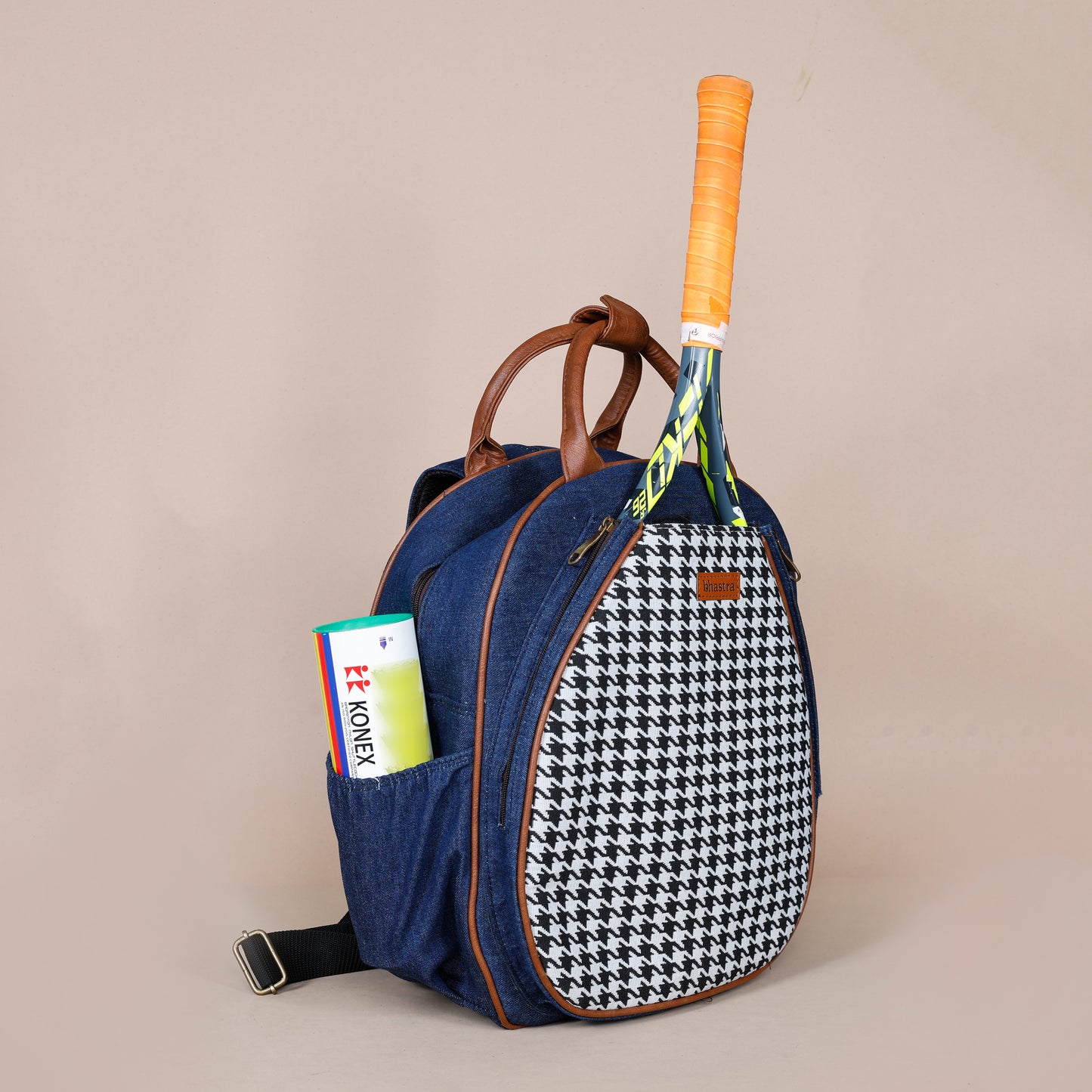 Racket Backpack-hound tooth black