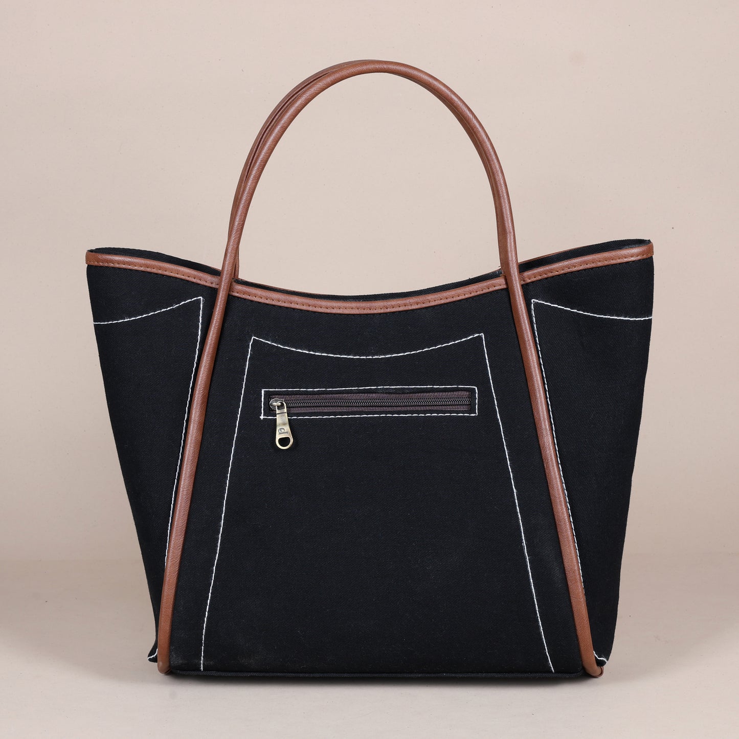 Black Denim Tube -Denim Trail Tote bag