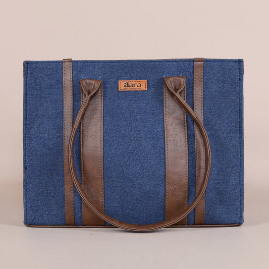 Classic Denim Book Tote-Blue