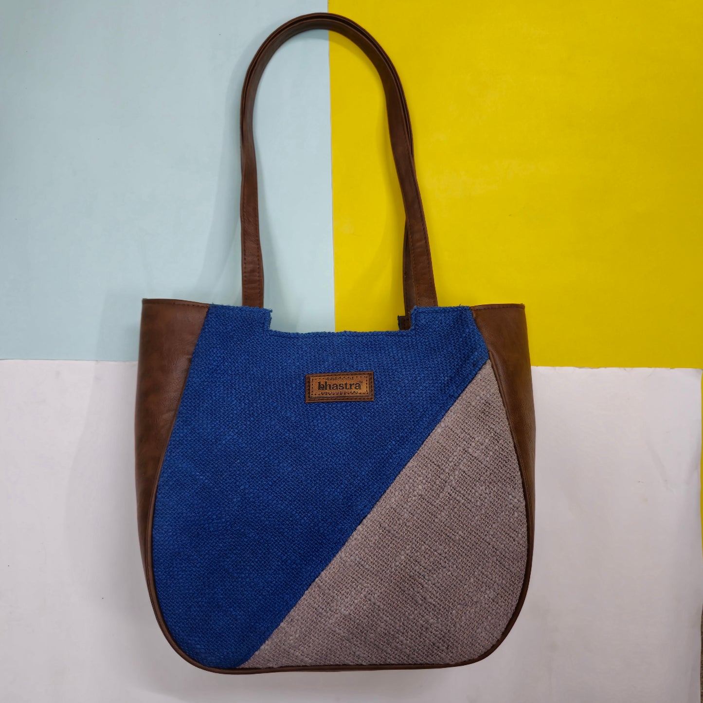 Indigo Geometry Mania Tote with Initial Customization