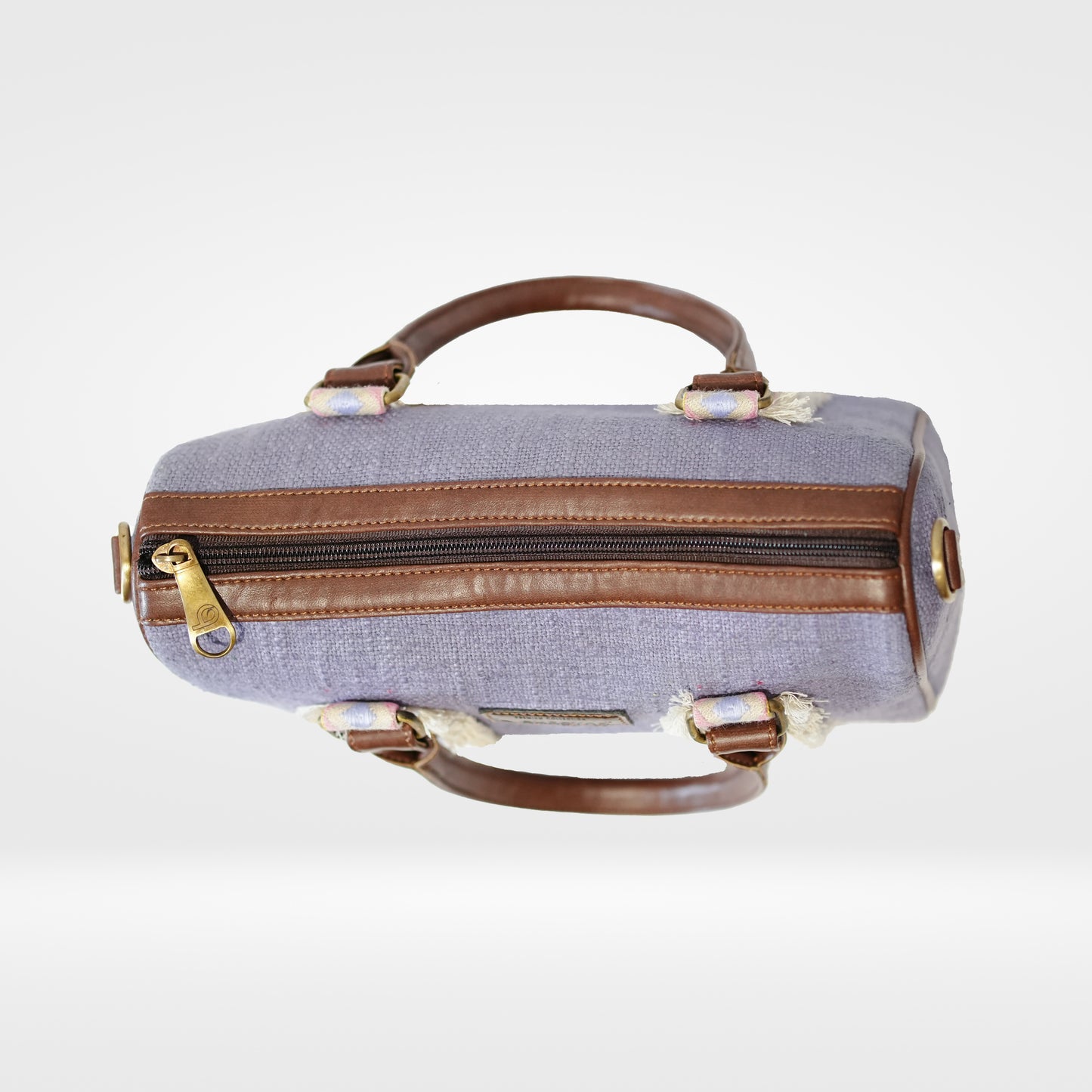 Lilac Fringe Duffle Sling Bag