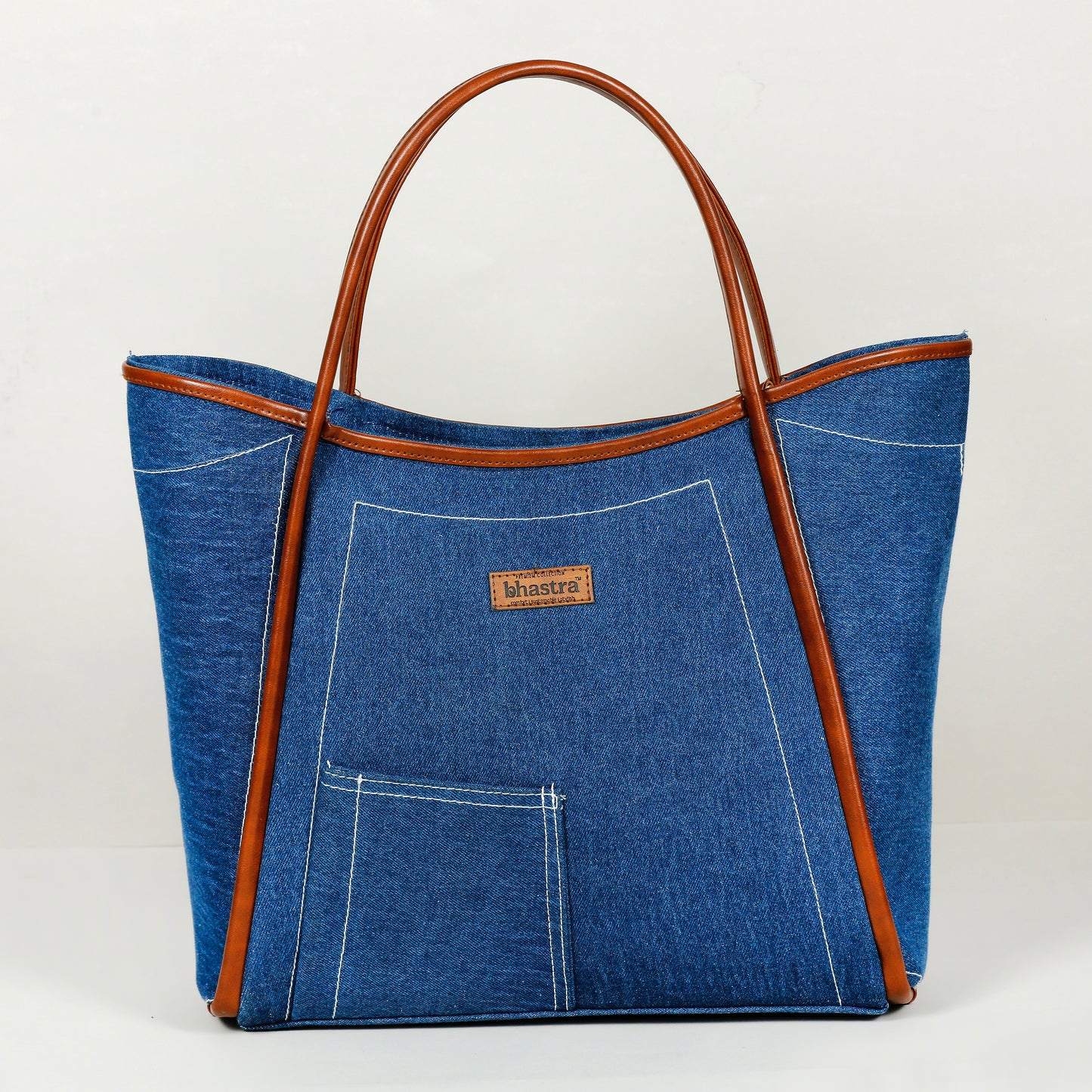 Deep Denim Tube -Denim Trail Tote bag