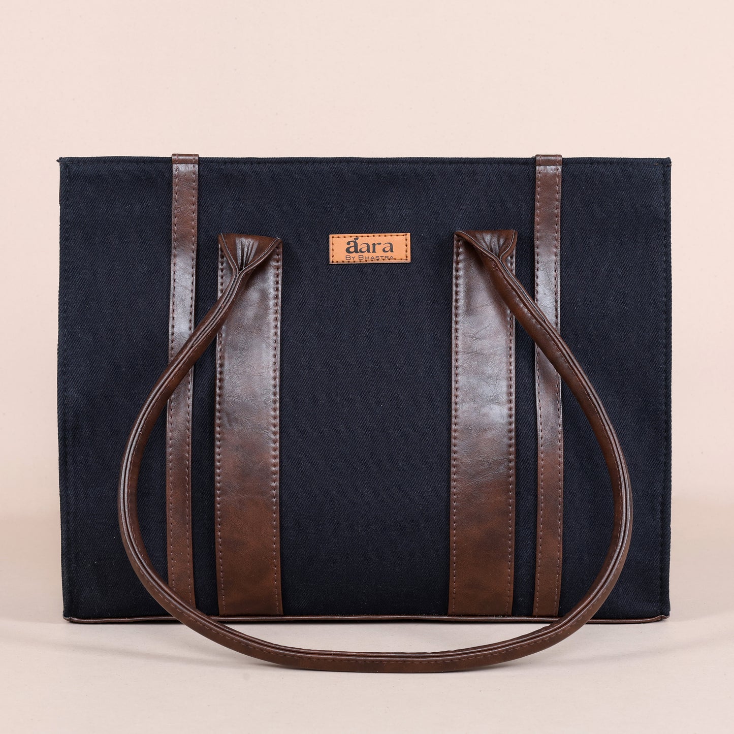 Classic Denim Book Tote-Black