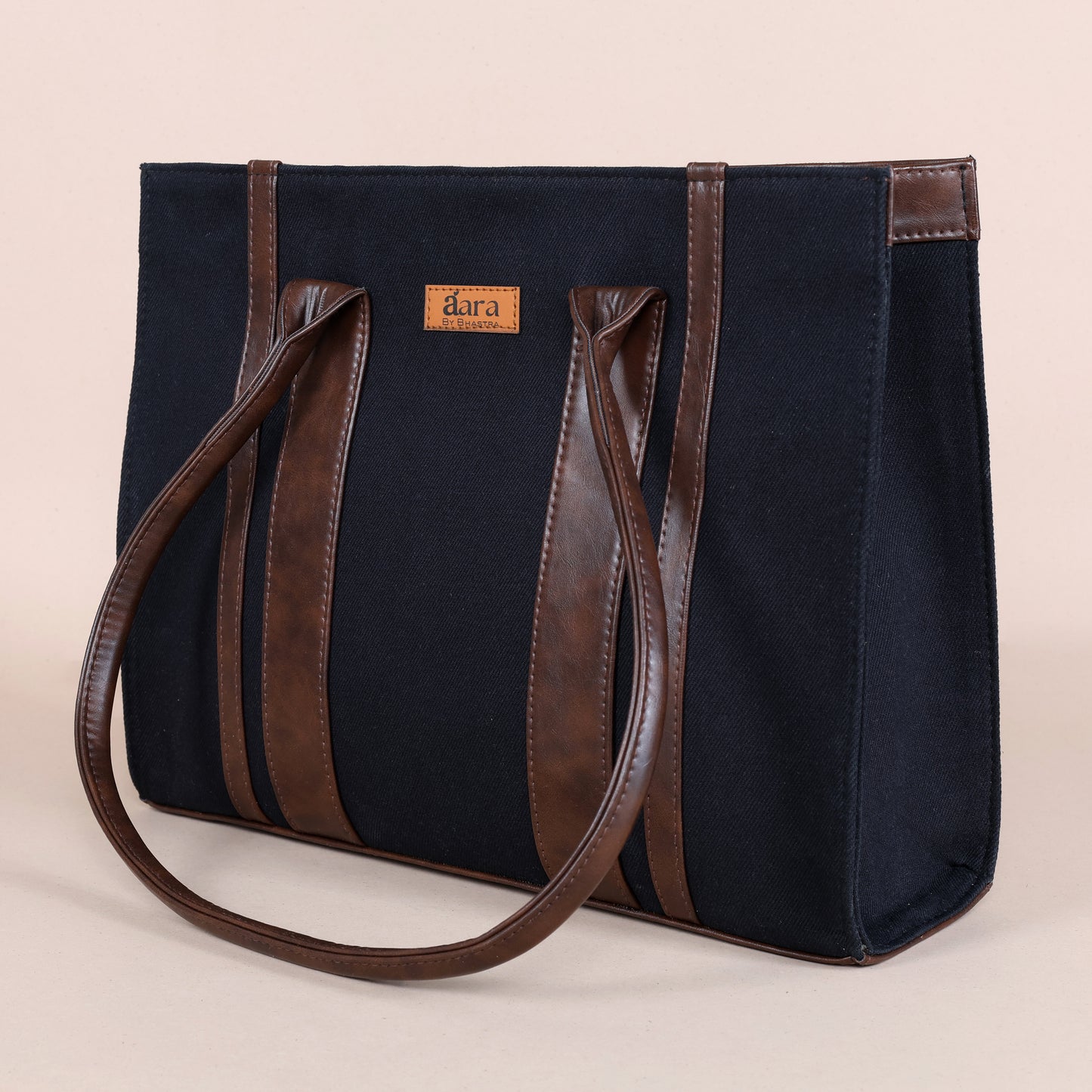 Classic Denim Book Tote-Black