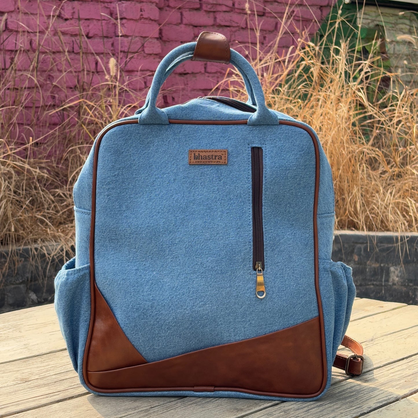 Classic Denim Backpack-denim trail