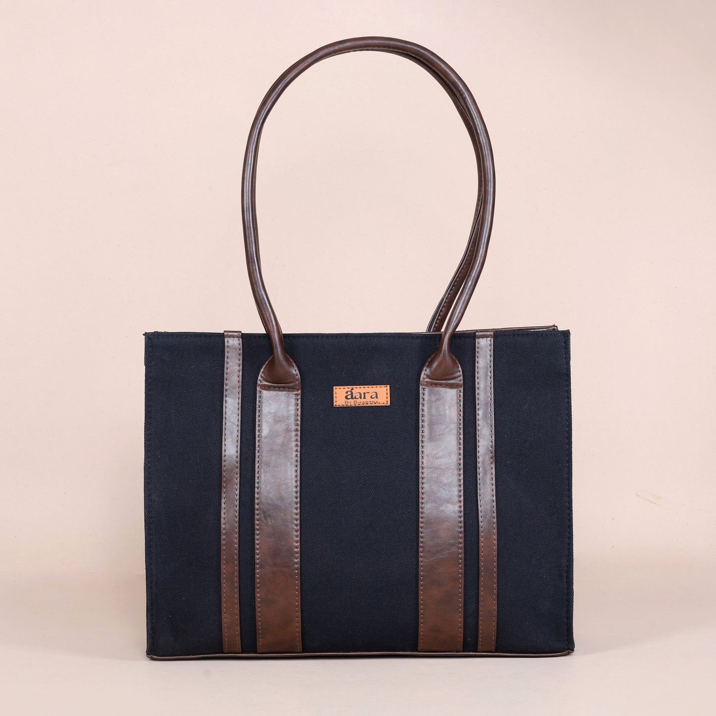 Classic Denim Book Tote-Black