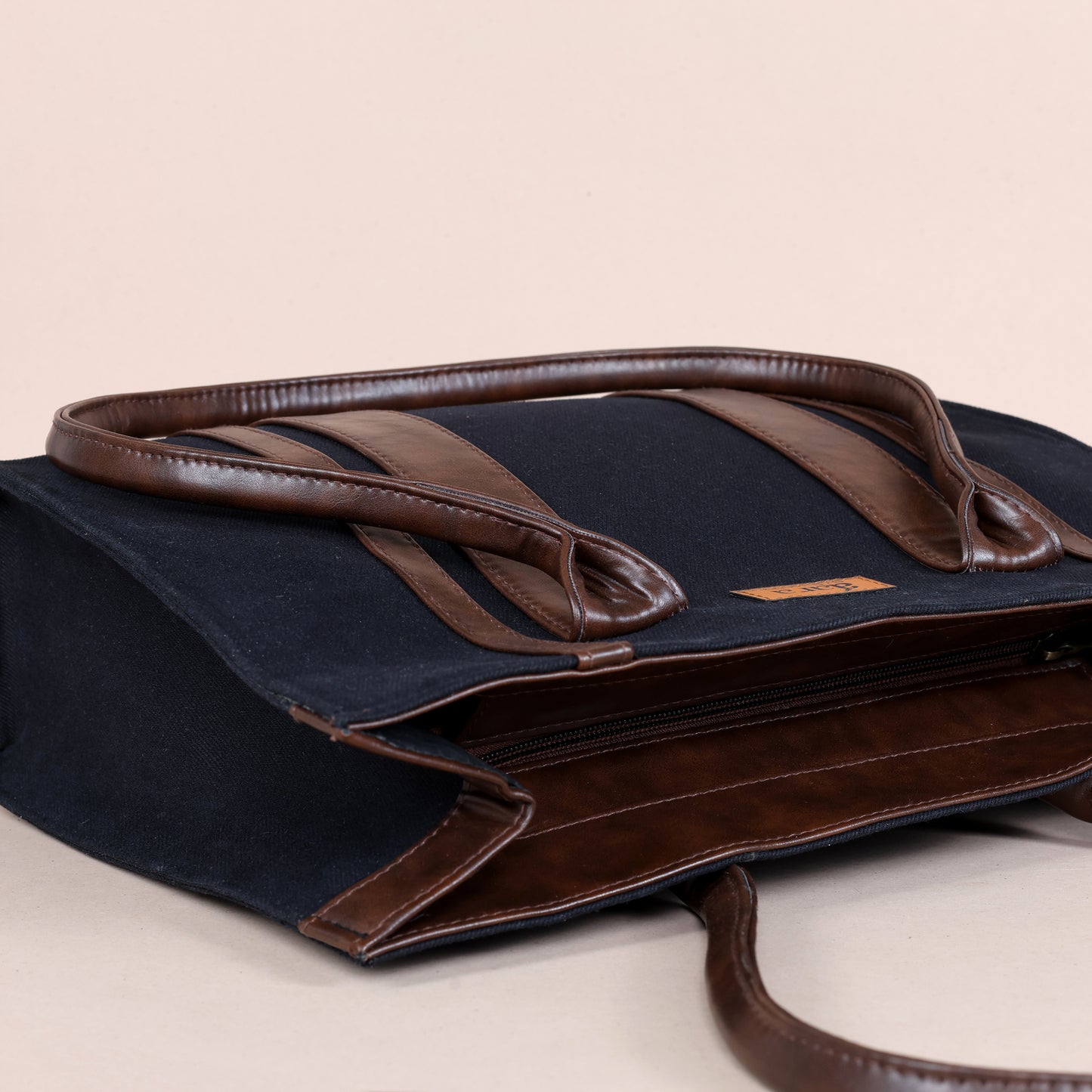 Classic Denim Book Tote-Black
