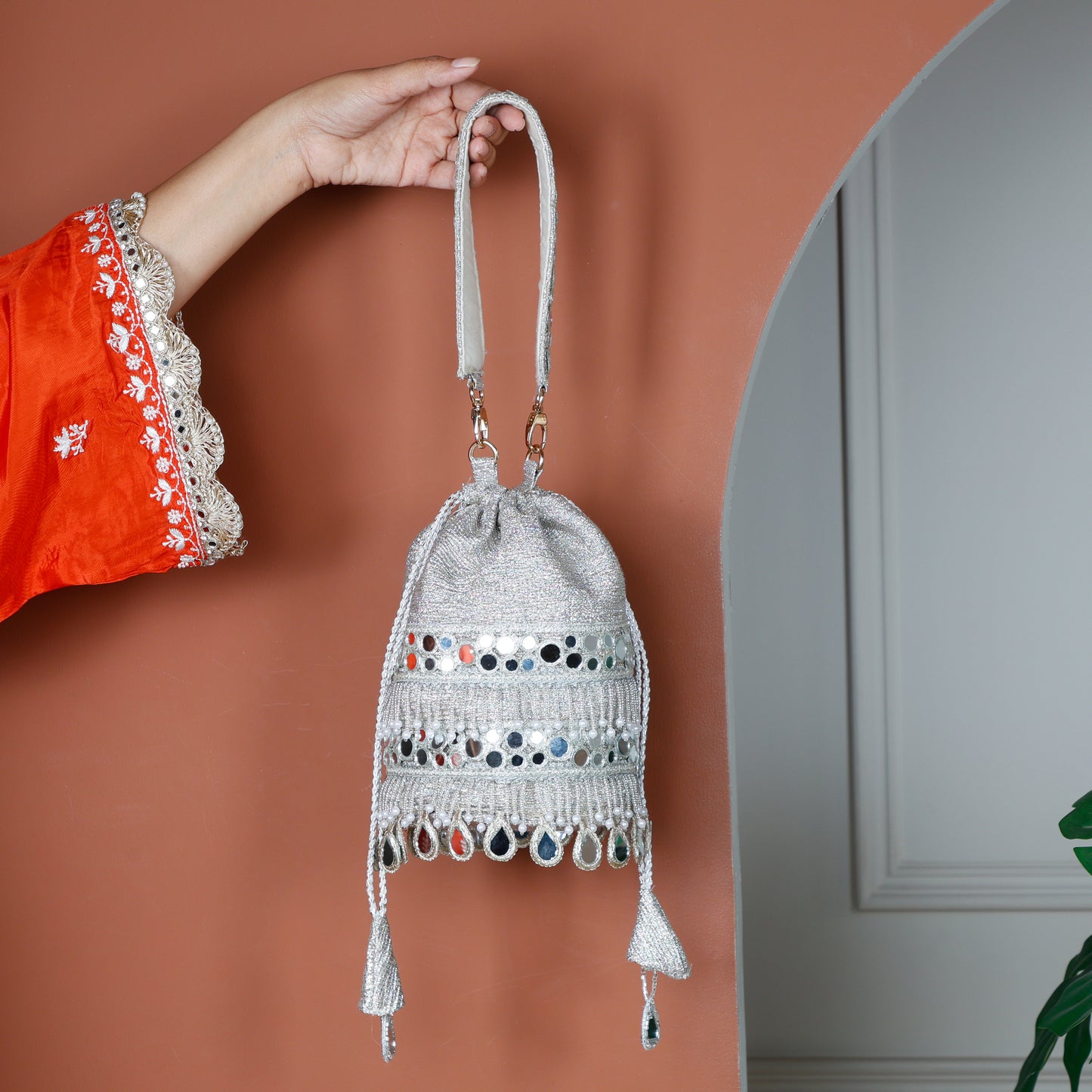 Silver Potli Bag