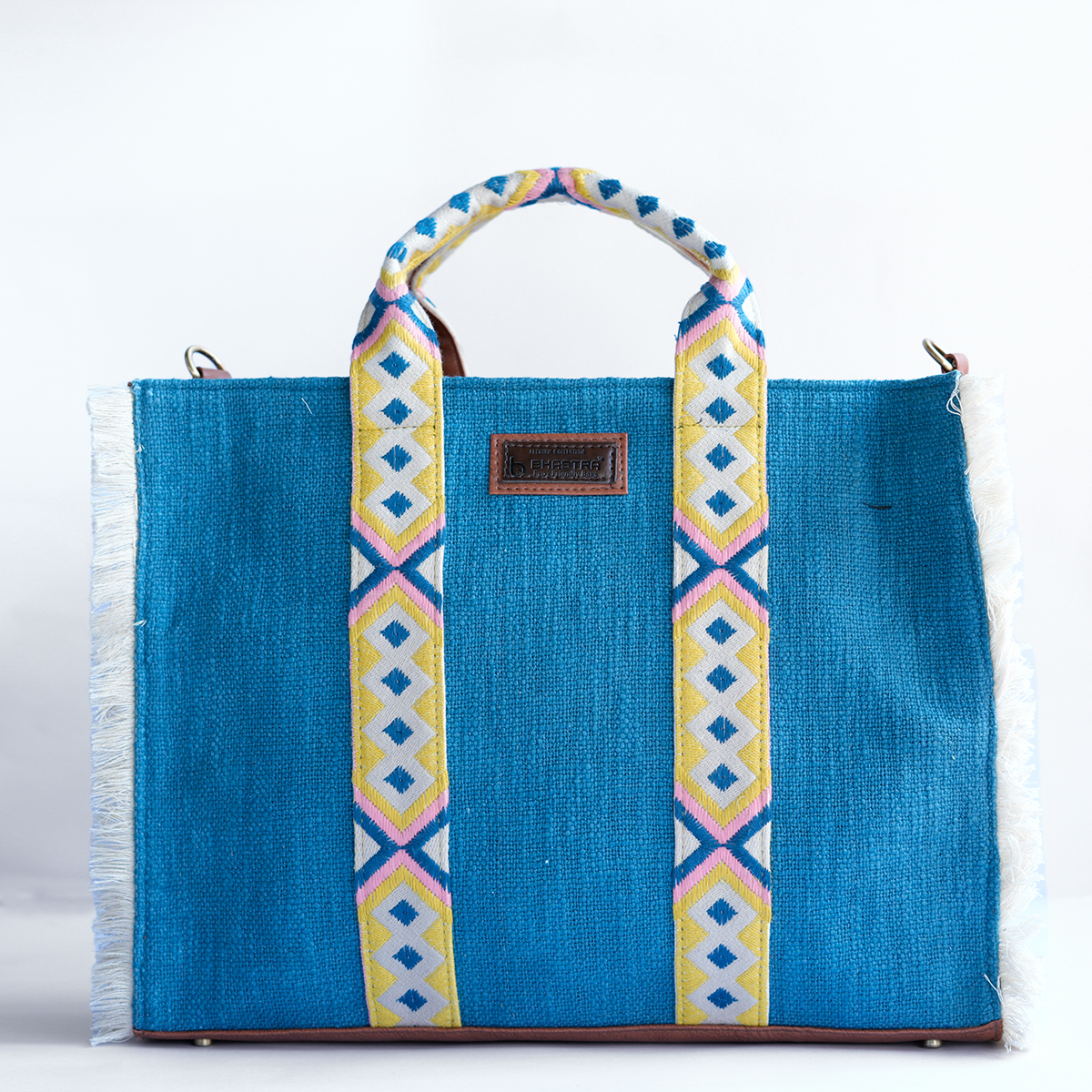 Teal Blue Lenora Tote Combo( Including Tote Bag,Vanity Pouch and glass case)