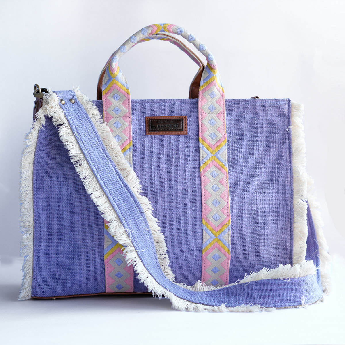 Lilac Lenora Tote Combo( Including Tote Bag,Vanity Pouch and glass case)