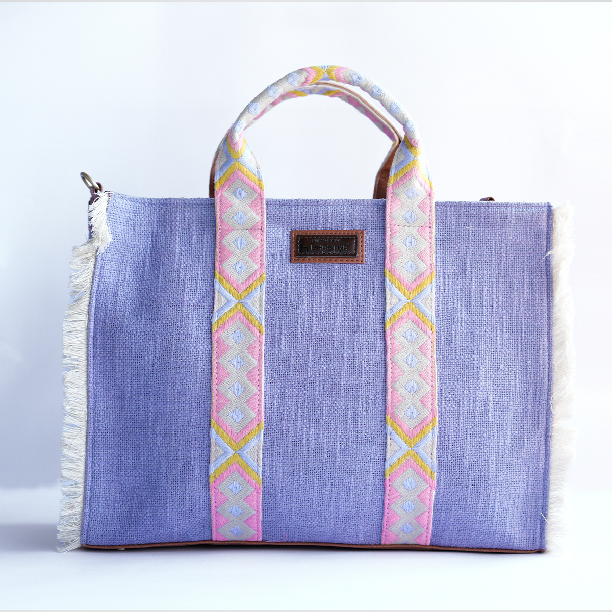 Lilac Lenora Tote Combo( Including Tote Bag,Vanity Pouch and glass case)