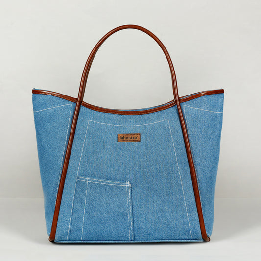 Classic Denim Tube -Denim Trail Tote bag