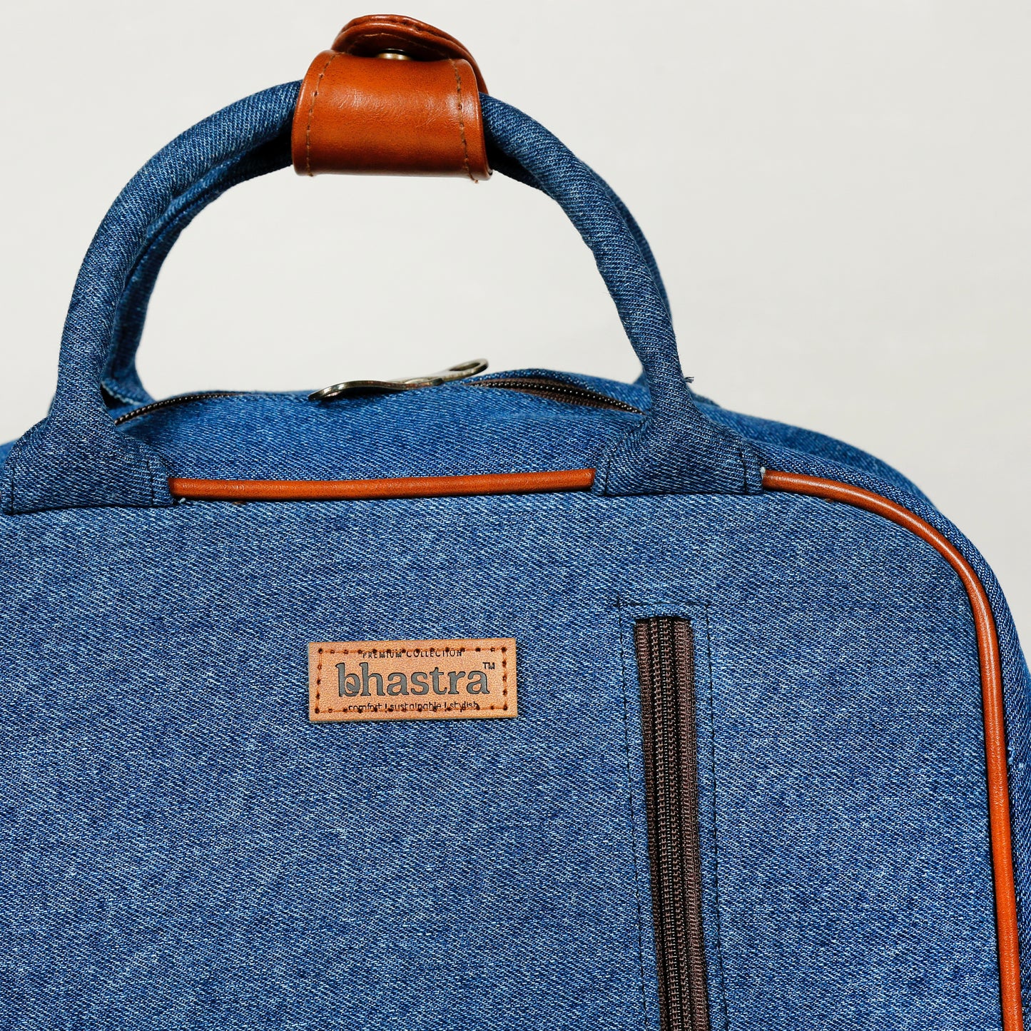 Deep Denim Backpack-denim trail