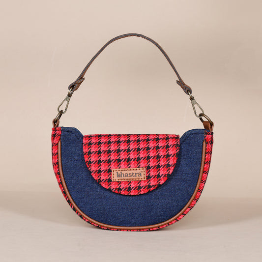 Crescent Denim Fusion Sling-Red