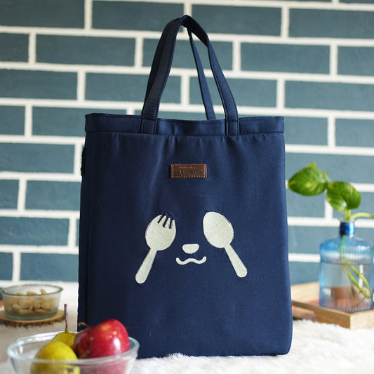 Lucky Panda-Blue Tiffin Bag