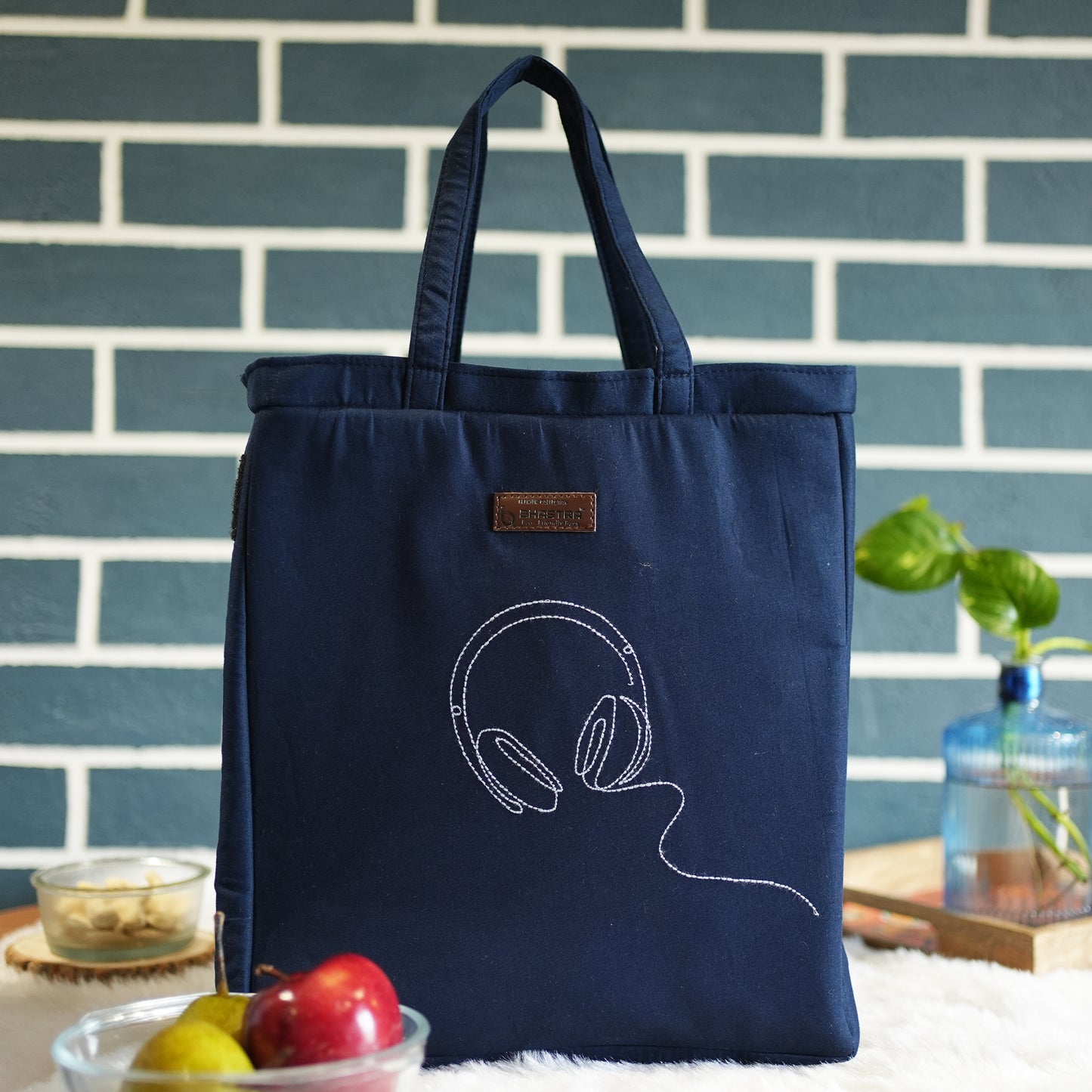 Headphone- Blue Tiffin Bag