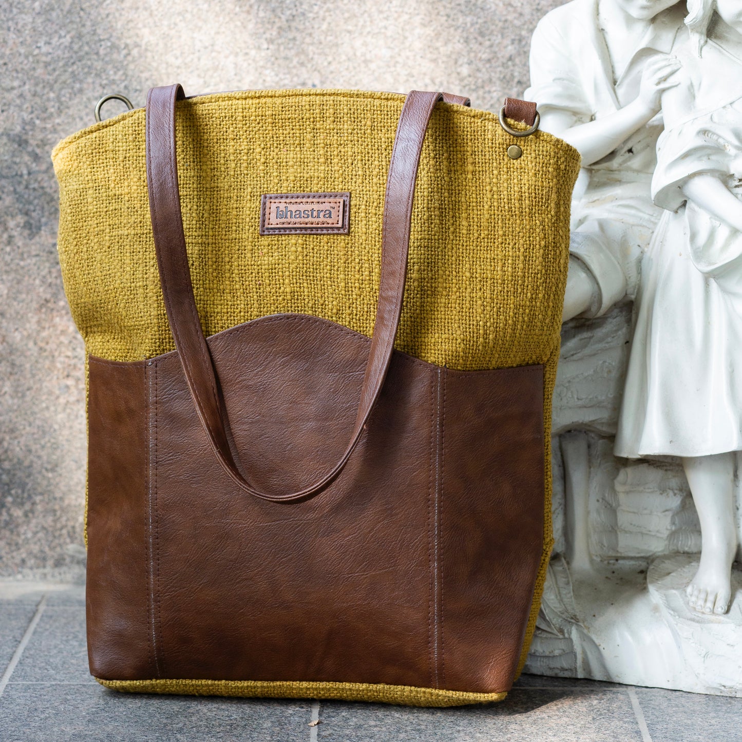 Mustard Messenger Tote Bag