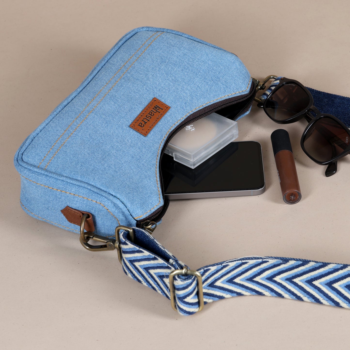 Vintage Embroidery-Classic Denim Sling