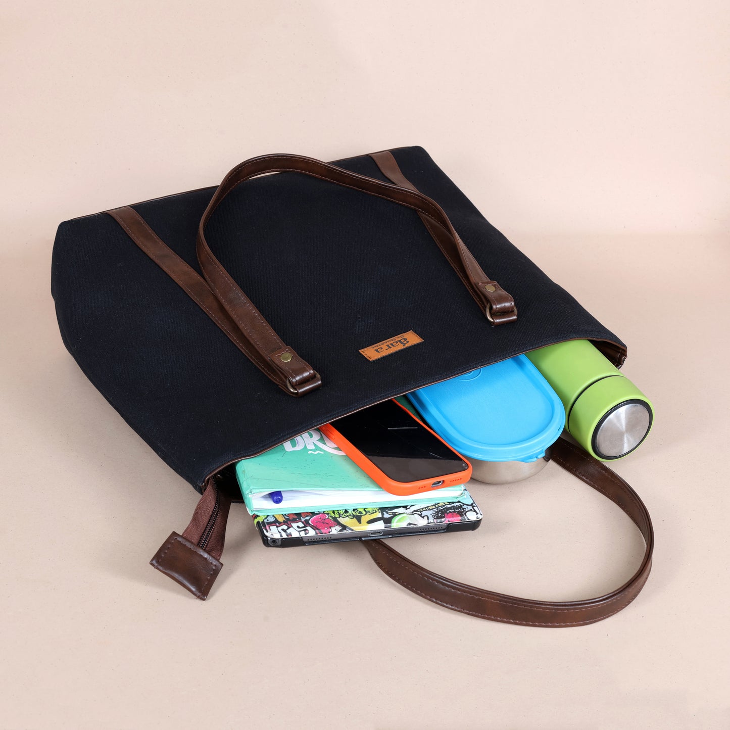 Denim Everyday Essential Bag-Black